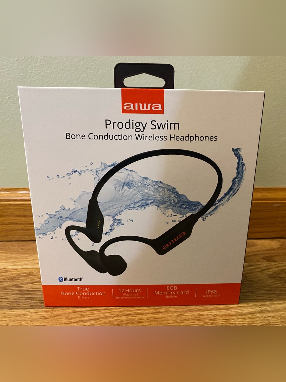 aiwa Prodigy Swim Bone Conduction Wireless Headphones - Black